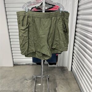 Old Navy | Linen Shorts in Olive Green | size 3X